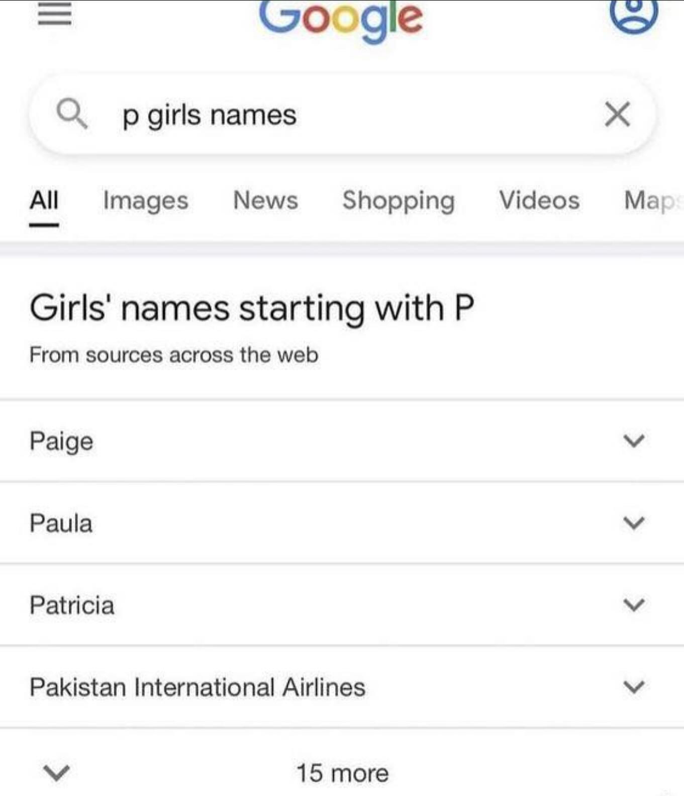 ооде О pgirls names Images News Shopping Videos Girls' names starting with From sources across the web Paige Paula Patricia Pakistan International Airlines 15 more