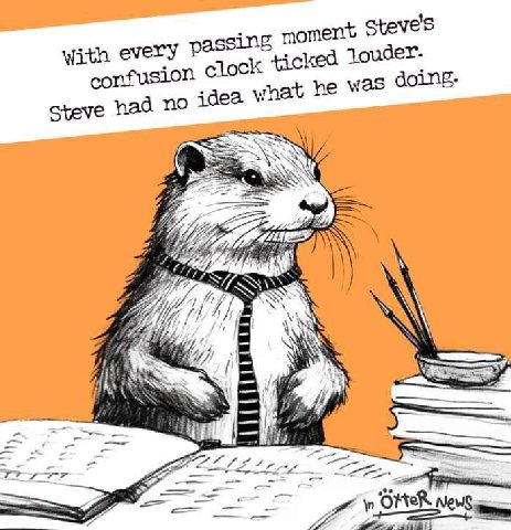 With every passing moment Steve's confusion clock ticked had no idea what he was doing: 4 А 4) К i We so OF TER