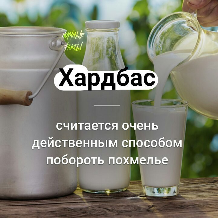 (Хардбас, считается очень действенным способом побороть похмелье