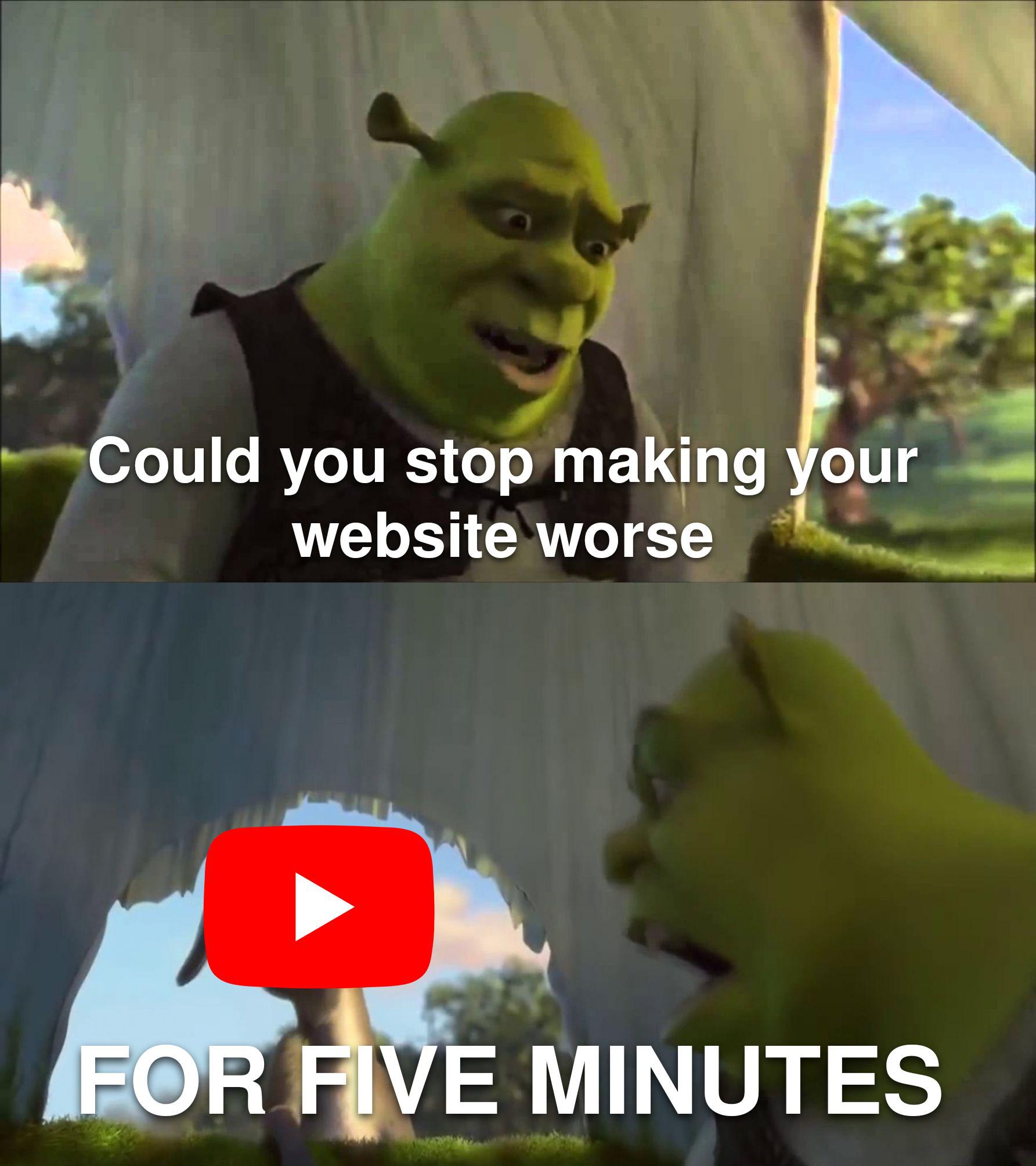 Could you stop making your website worse MINUTES