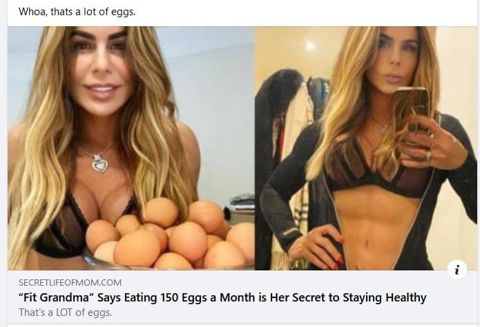 Whoa, thats а lot of SECRETLIFEOFMOM.COM “Fit Grandma” Says Eating 150 Eggs a Month is Her Secret to Staying Healthy That's a LOT of eggs.