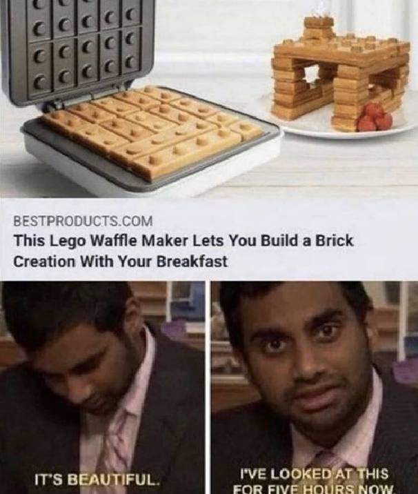 газ BESTPRODU CTS COM This Lego Waffle Maker Lets You Build a Brick Creation With Your Breakfast LOOKE THIS IT'S FOR FIVE NOW