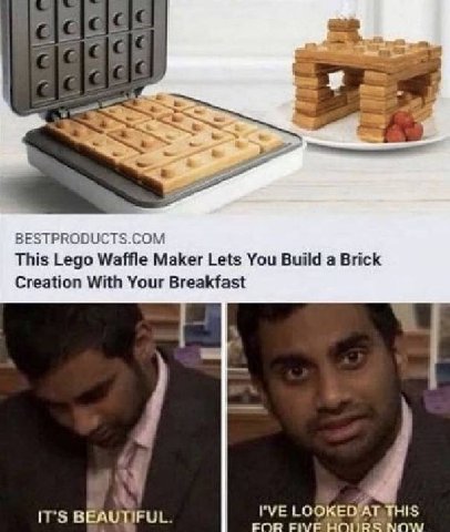 газ BESTPRODU CTS COM This Lego Waffle Maker Lets You Build a Brick Creation With Your Breakfast LOOKE THIS IT'S FOR FIVE NOW