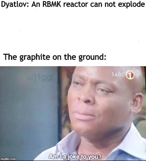 Dyatlov: An RBMK reactor can not explode The graphite on the ground: