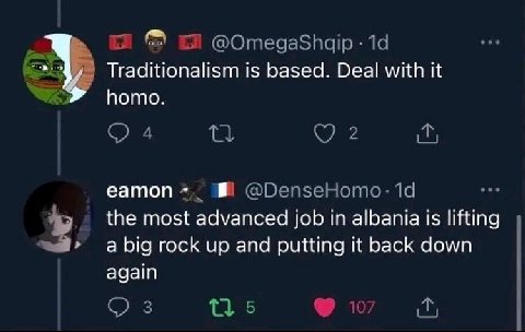 4 Traditionalism is based. Deal with It homo. еатоп the most advanced job in albania lifting a big rock up and putting it back down again