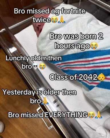 Bro missed Lunchly older then Class of 2042 Yesterday iSjolder, Bro missed