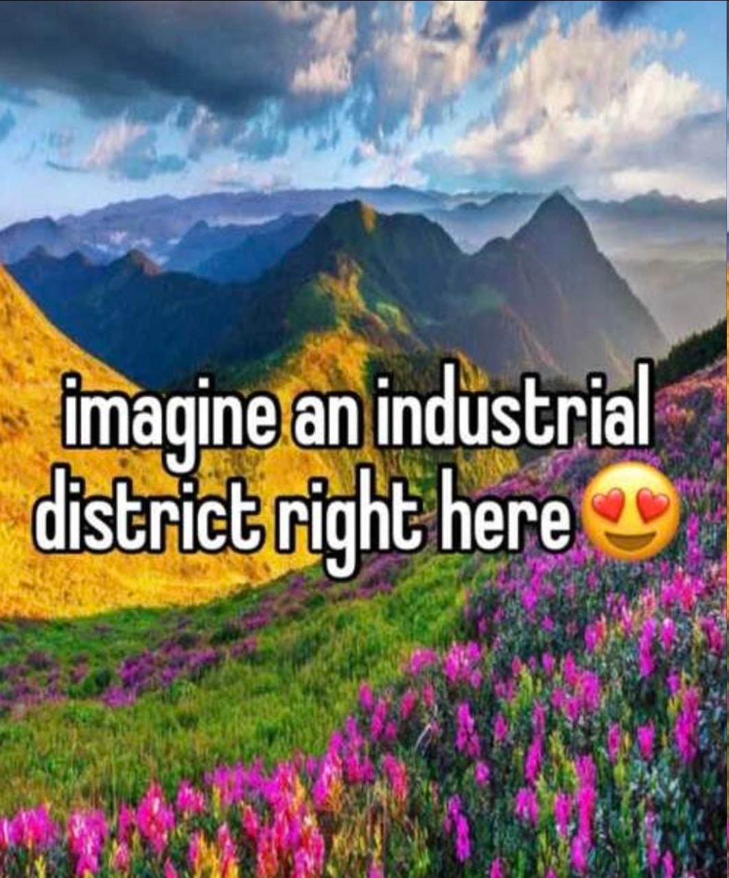 imagine an industrial district right here
