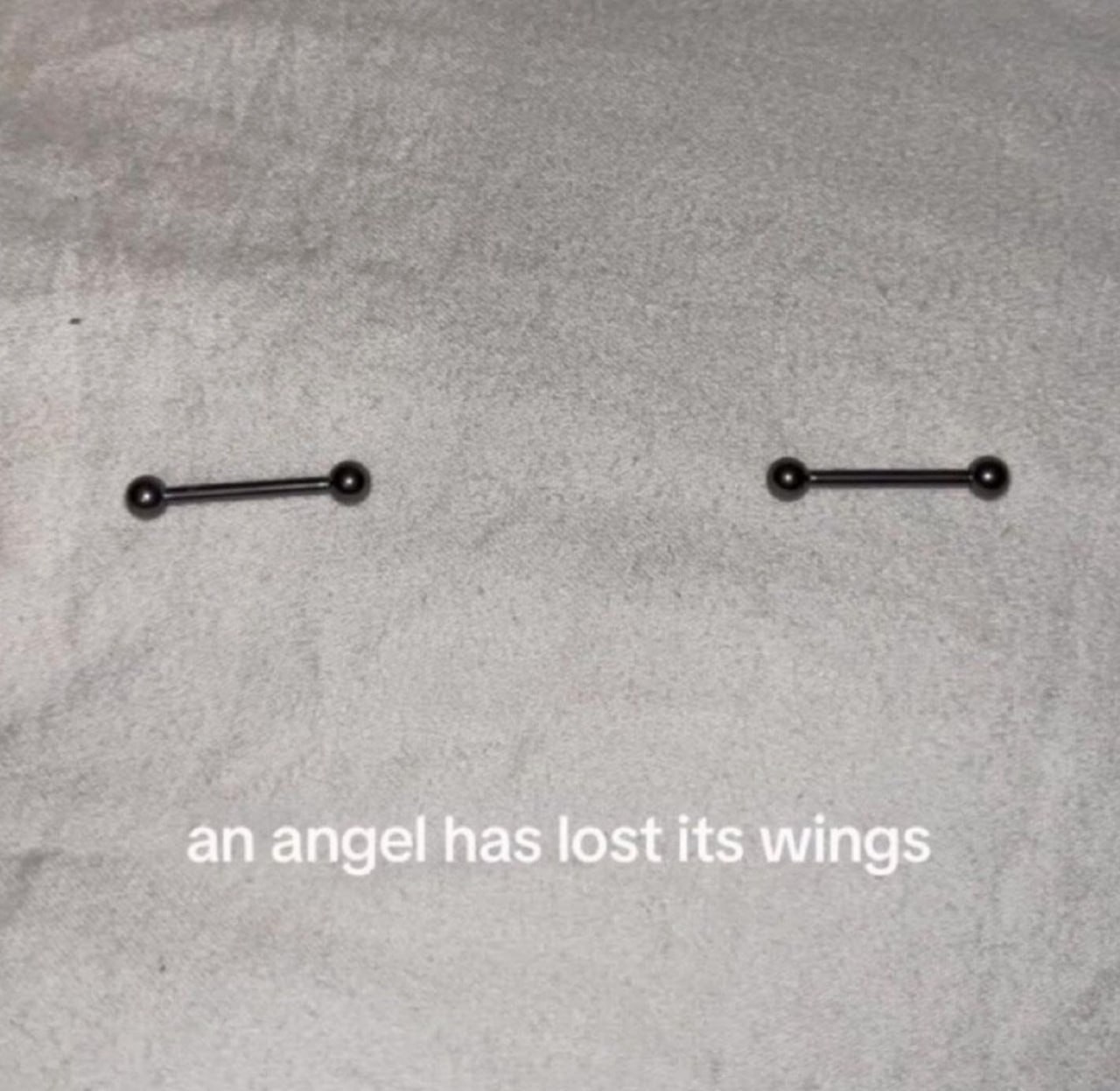 an angel has lost its wings