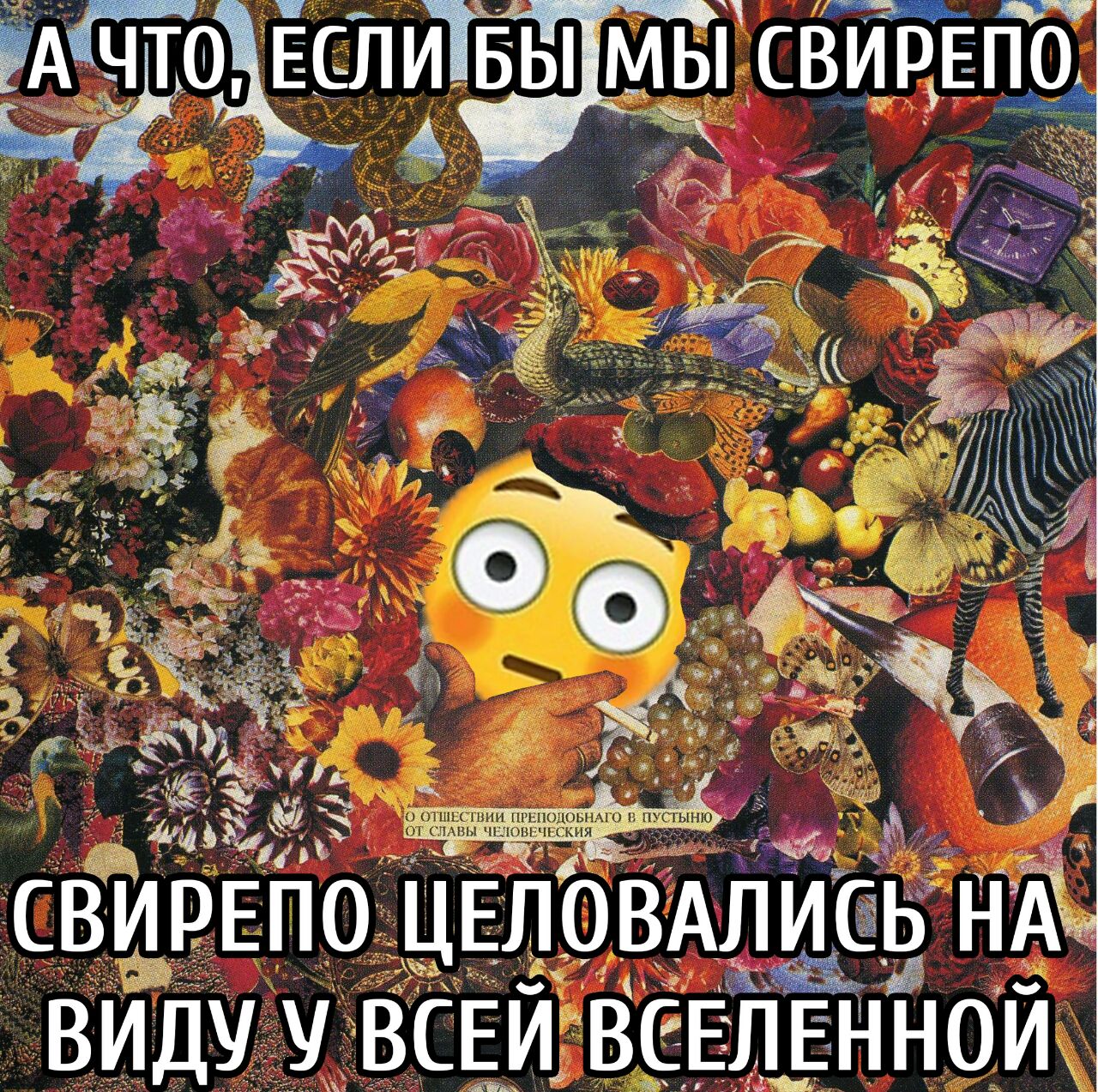 A ЧТОДЕСЛИ CBUPENO. о СВИРЕПО ЦЕЛОВАЛИСЬ НА. ВИДУ У ВСЕЙ ВСЕЛЕННОЙ