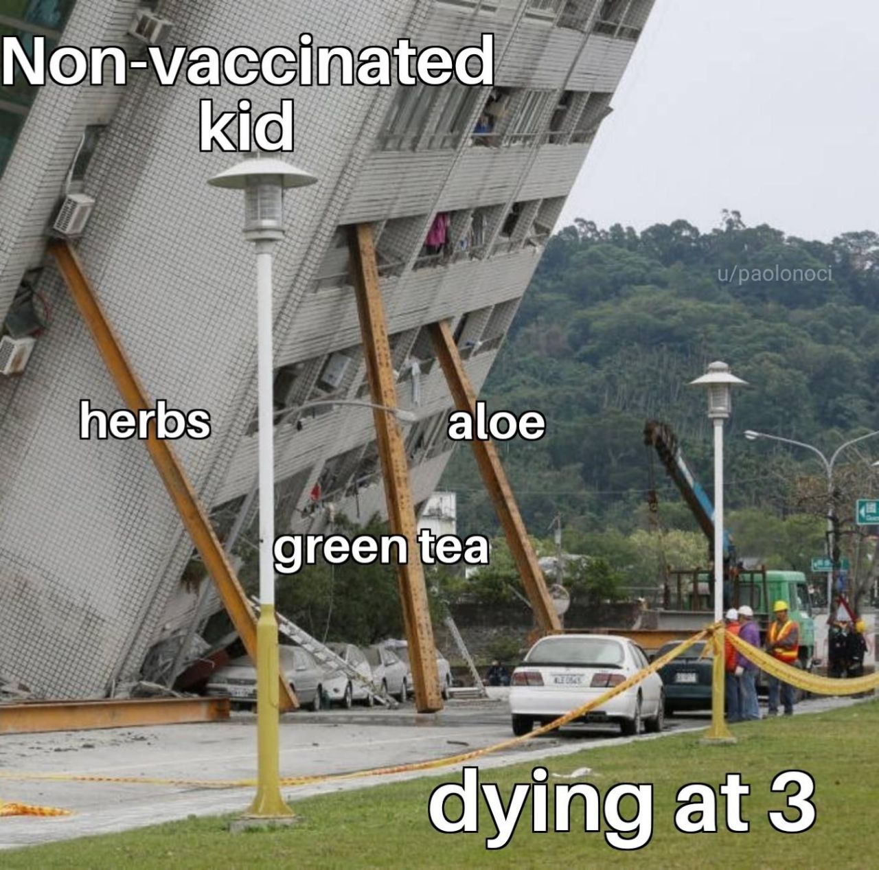 Non-vaccinated kid herbs aloe fea dying at3