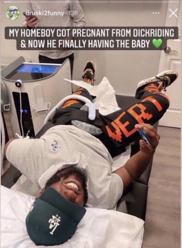 druski2funny MY HOMEBOY GOT PREGNANT FROM OICKRIDING NOW HE FINALLY HAVING THE ВАВУ