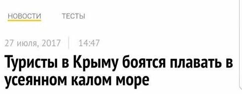 Туристы в Крыму боятся плавать в усеянном калом море