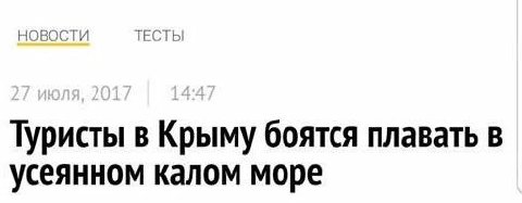Туристы в Крыму боятся плавать в усеянном калом море