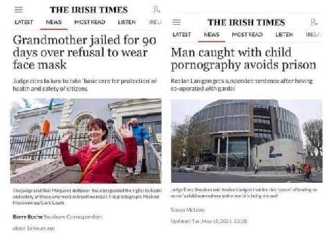 THE IRISH TIMES 2 LATEST NEWS MOST READ LISTEN IREL THE IRISH TIMES LATEST NEWS MOST READ LISTEN IREL Grandmother jailed for 90 days over refusal to wear Man caught with child face mask pornography av