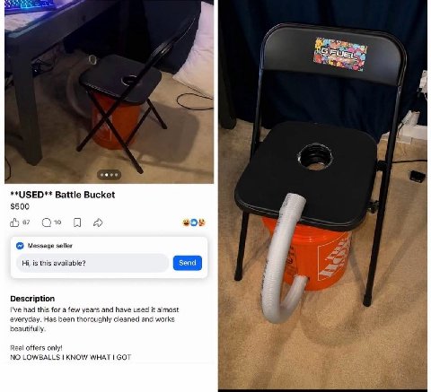 **USED** Battle Bucket $500 67 С то 20$ Message seller is this available? Description I've had this for a few years and have used it almost everyday. Has been thoroughly cleaned and works beautifully.