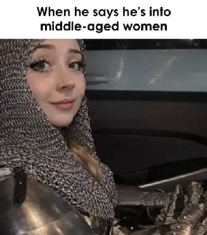 When he says he's into middle-aged women