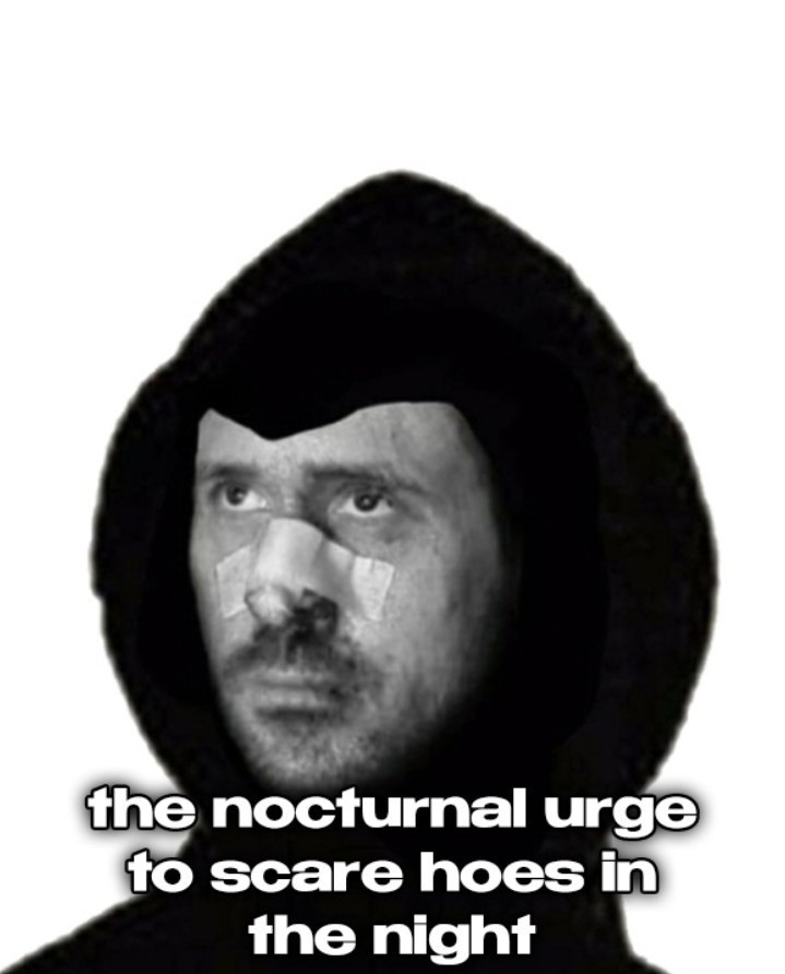 the nocturnal urge to scare hoes in the night
