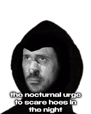 the nocturnal urge to scare hoes in the night