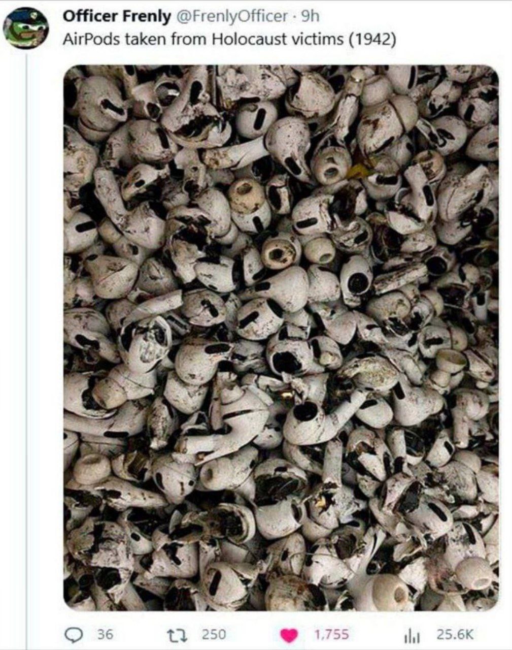 Officer Frenly @FrenlyOfficer AirPods taken from Holocaust victims (1942) vey 7
