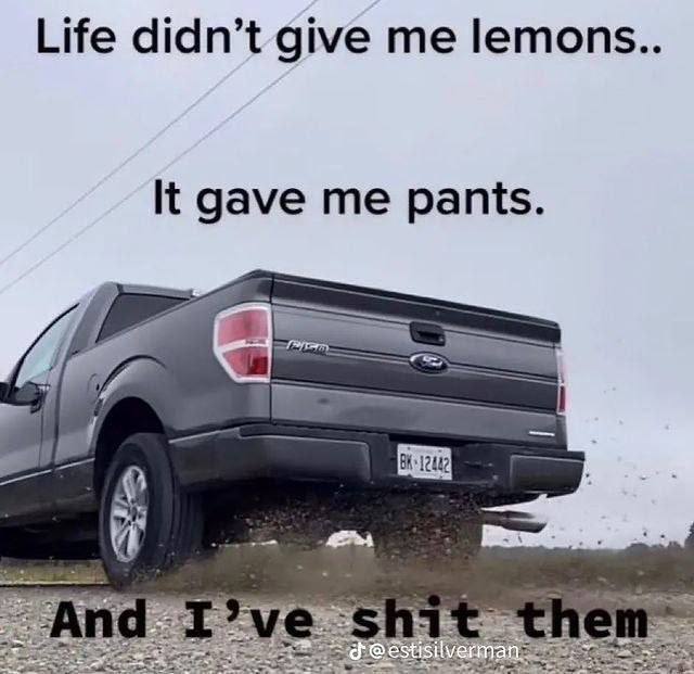 Life didn’t give lemons.. It gave me pants.