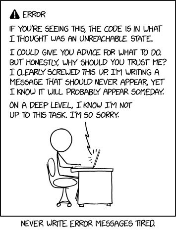 А ERROR IF YOU'RE SEEING THIS, THE CODE IN WHAT I THOUGHT WAS AN UNREACHABLE STATE. COULD GIVE YOU ADVICE FOR WHAT ТО BUT HONESTLY, WHY SHOULD YOU TRUST ME? CLEARLY SCREWED THIS WRITING A MESSAGE THAT