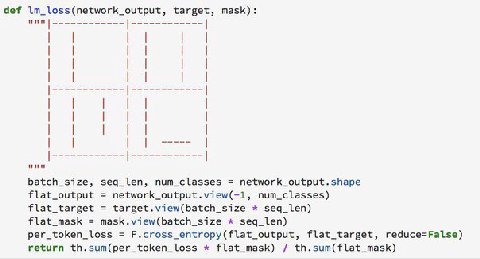 def target, mask): нин batch_size, seq_len, num_classes network_output.shape flat_output network_output.view(-1, num_classes) flat_target target.view(batch_size seq_len) flat_mask mask.view(batch_size