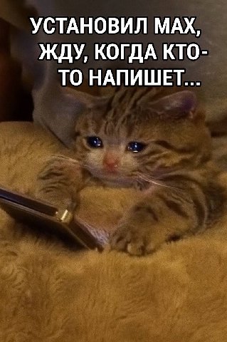 УСТАНОВИЛ МАХ, ЖДУ, КОГДА КТО- ТО НАПИШЕТ...