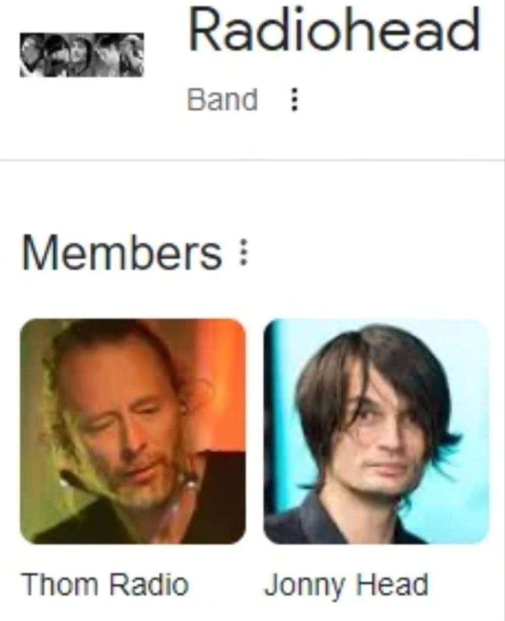 Radiohead Band Members Thom Radio Jonny Head