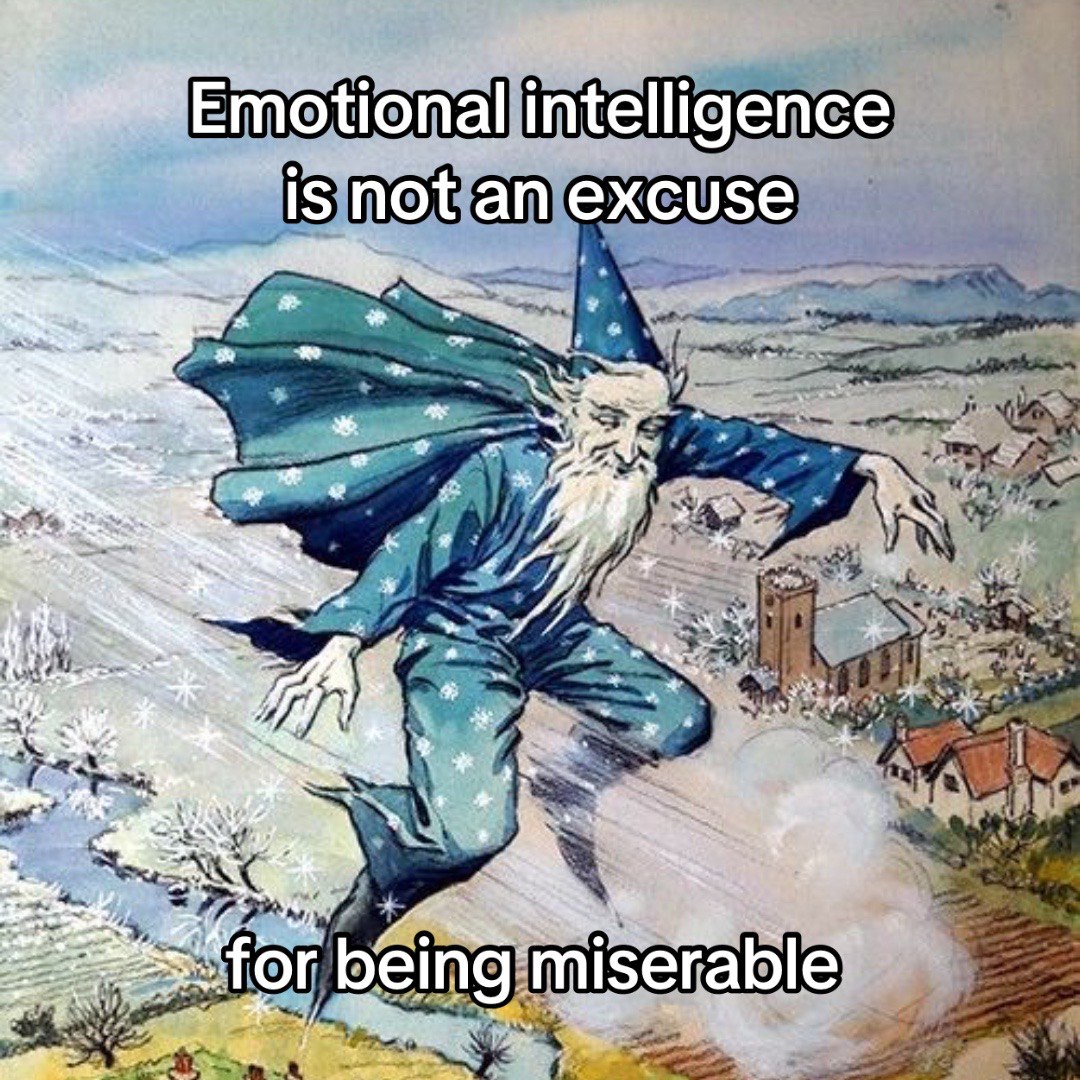 Emotional intelligence is not an excuse bei ble ГОГ peing miserable