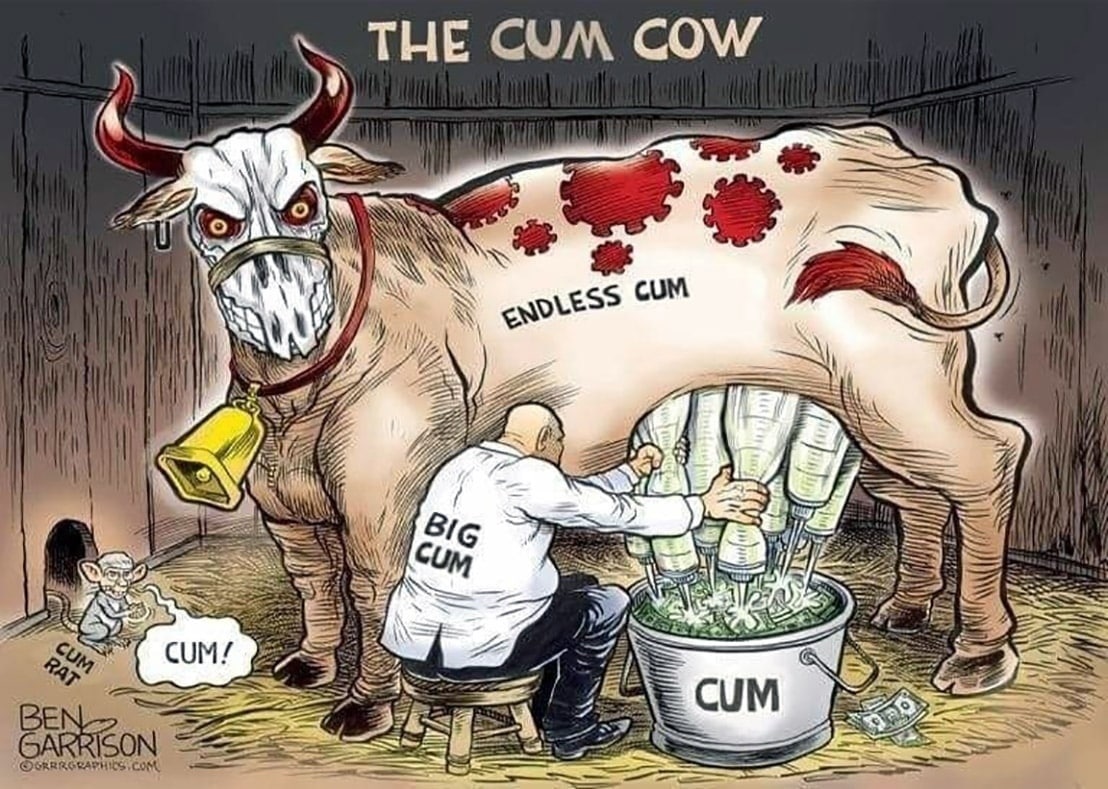 THE CUM COW у ANY OLE CUM 7 Я A, Big 4 4 CUM/ a SAS No