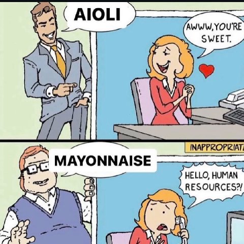 AIOLI AWWW, YOU'RE SWEET. К MAYONNAISE я С