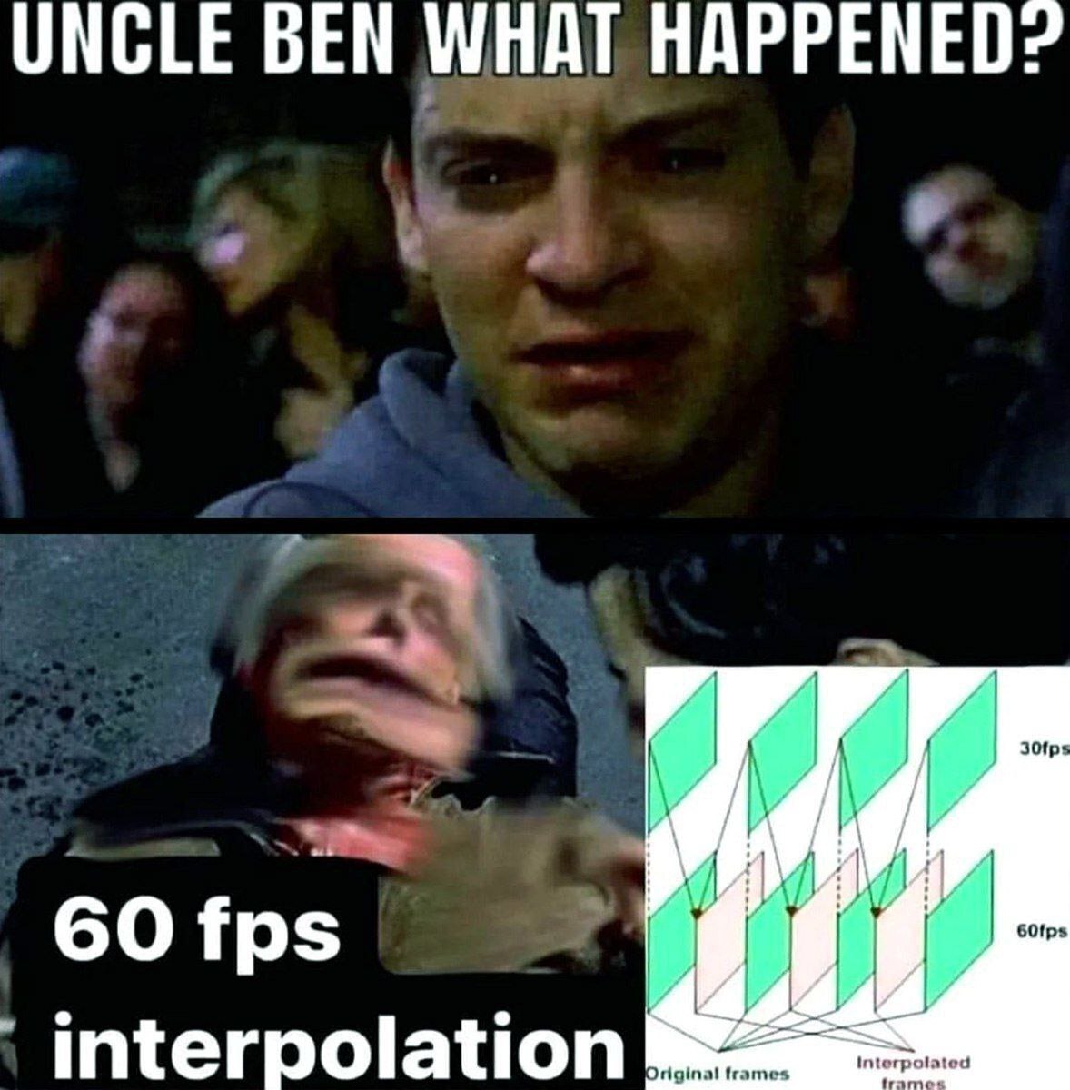 UNCLE BEN WHAT HAPPENED? 60 fps interpolation