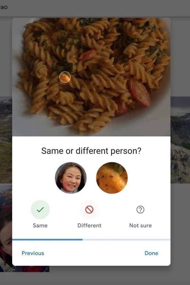 Same or different person? Same Different Not sure Previous Done