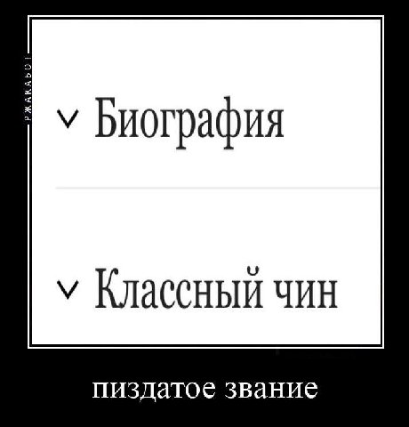 Биография у Классный чин пиздатое звание