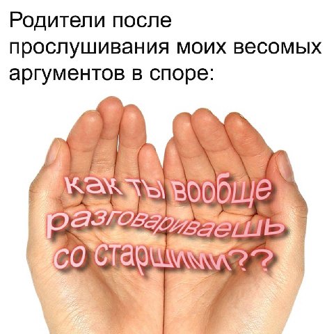 Родители после прослушивания моих весомых аргументов в споре: