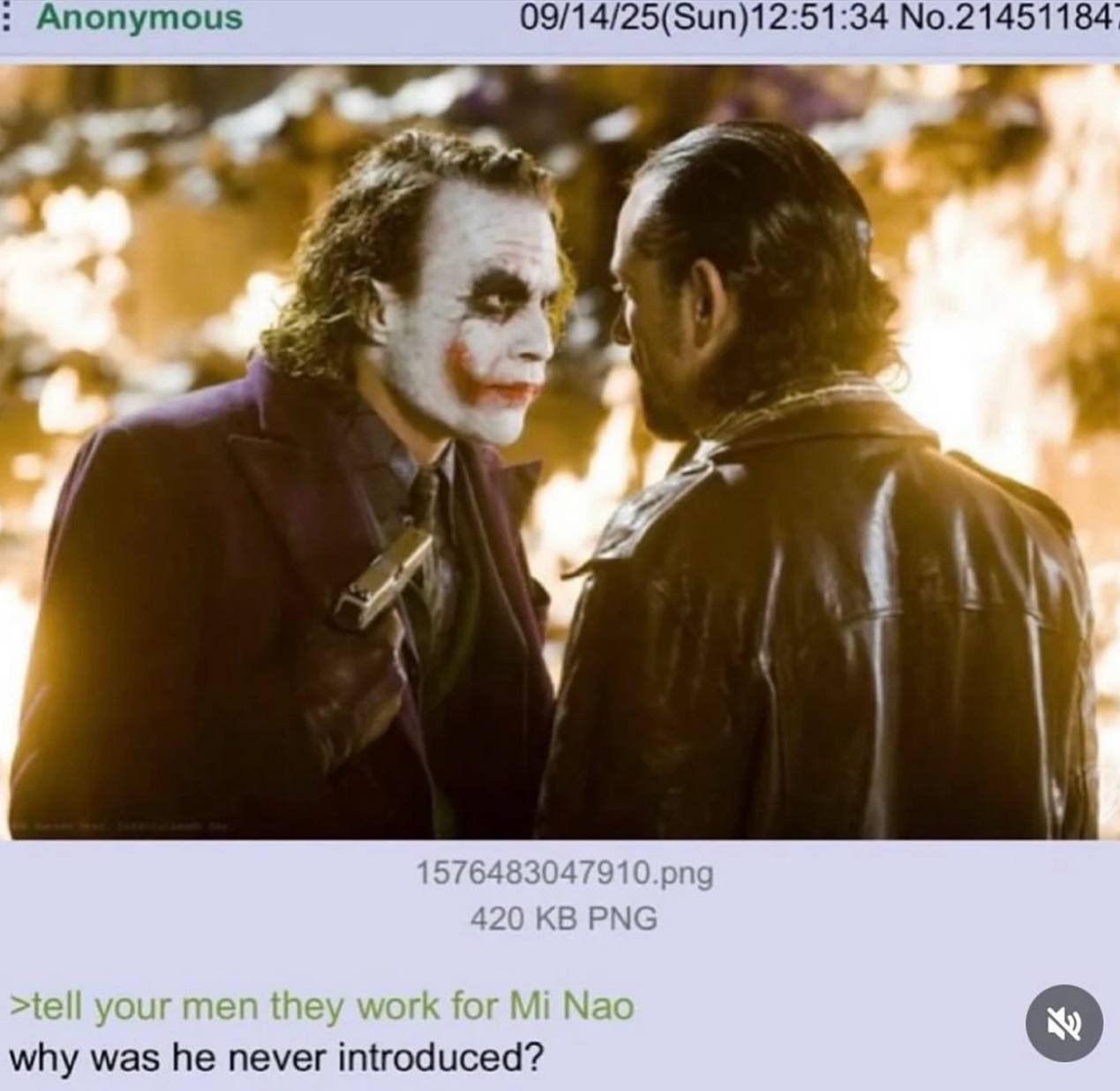 Anonymous 09/14/25(Sun)12:51:34 No.21451184 7 5%. у 4 у why was he never introduced?
