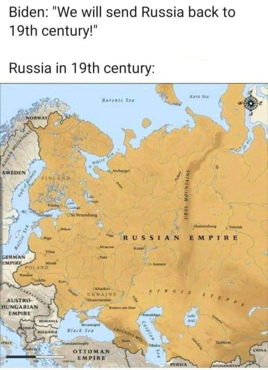 Biden: "We will send Russia back to century!" Russia in century: 24