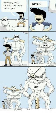 Goodbye, 2020. NEVER! survived, will never suffer again 020 у AN 2023