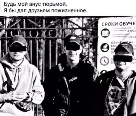 Будь мой анус тюрьмой Я бы дал друзьям пожизненное. СРОКИ ОБУЧЕ 13