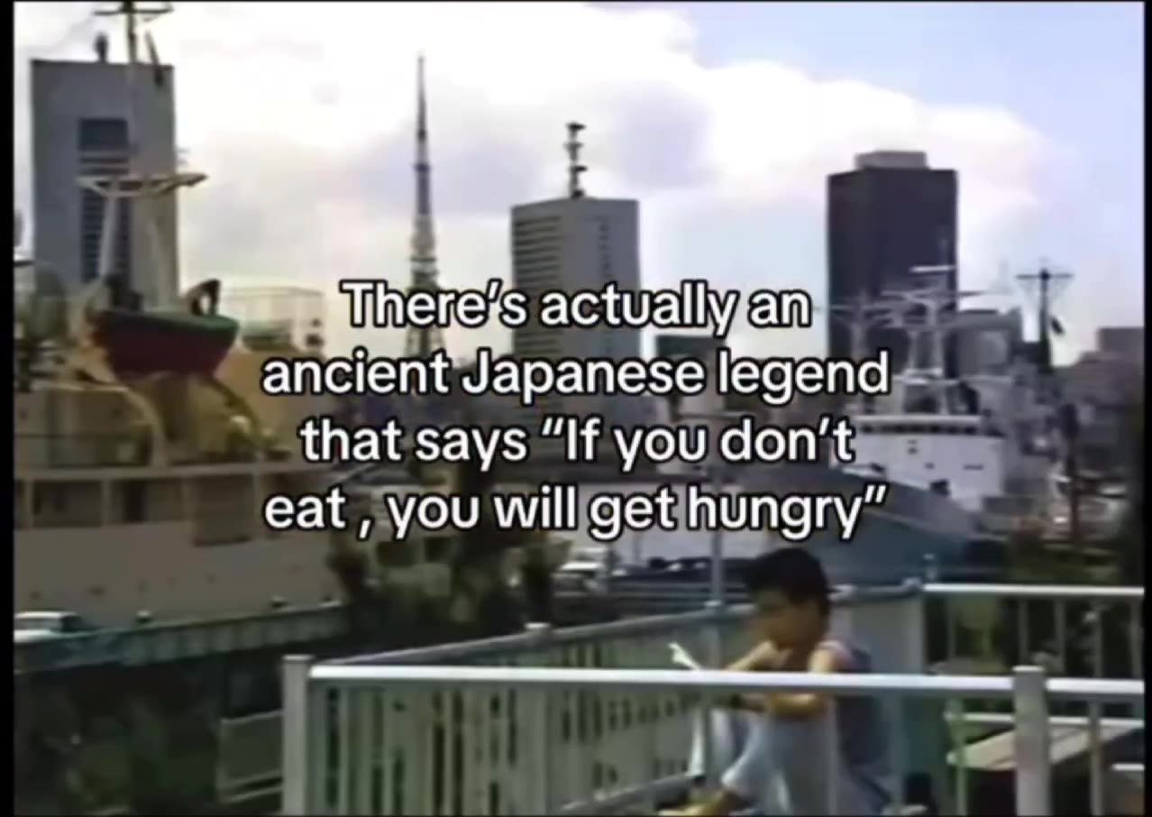 Ппеге!$ actually „ Bz = ancient Japanese lege afl о eat, youwill get hungnye ancientwapanese\legend — 9 athere!s actuall¥an 24 eat, you williget hungry” ‚рат теге:5 actuallyfan _ м апсеп{Уарапезе!едце