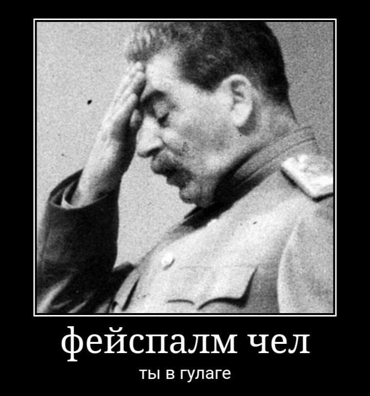 фейспалм чел ты в гулаге