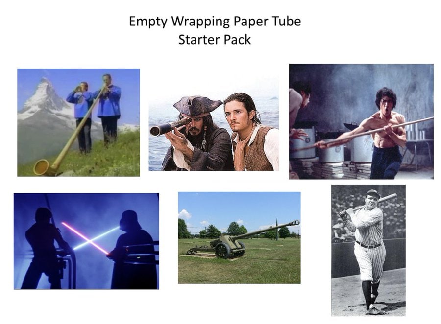 Empty Wrapping Paper Tube Starter Pack у 4 i 4