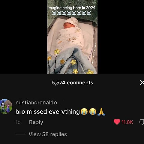 imagine being born 2024 6,574 comments bro missed everything