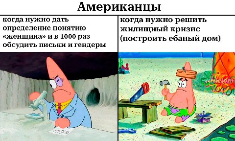 Американцы когда нужно дать когда нужно решить определение понятию жилищный кризис «женщина» 1000 раз (построить ебаный дом) обсудить письки и гендеры 4 Я