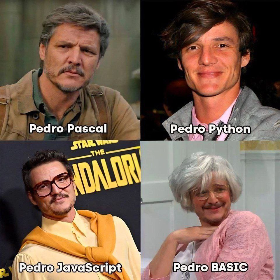 Pedro Pascal Преаго JavaScript Pedro