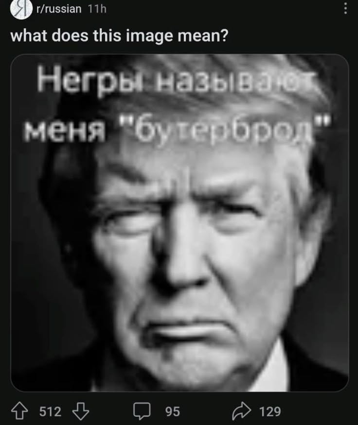what does this image mean? Негры меня 512 95 129