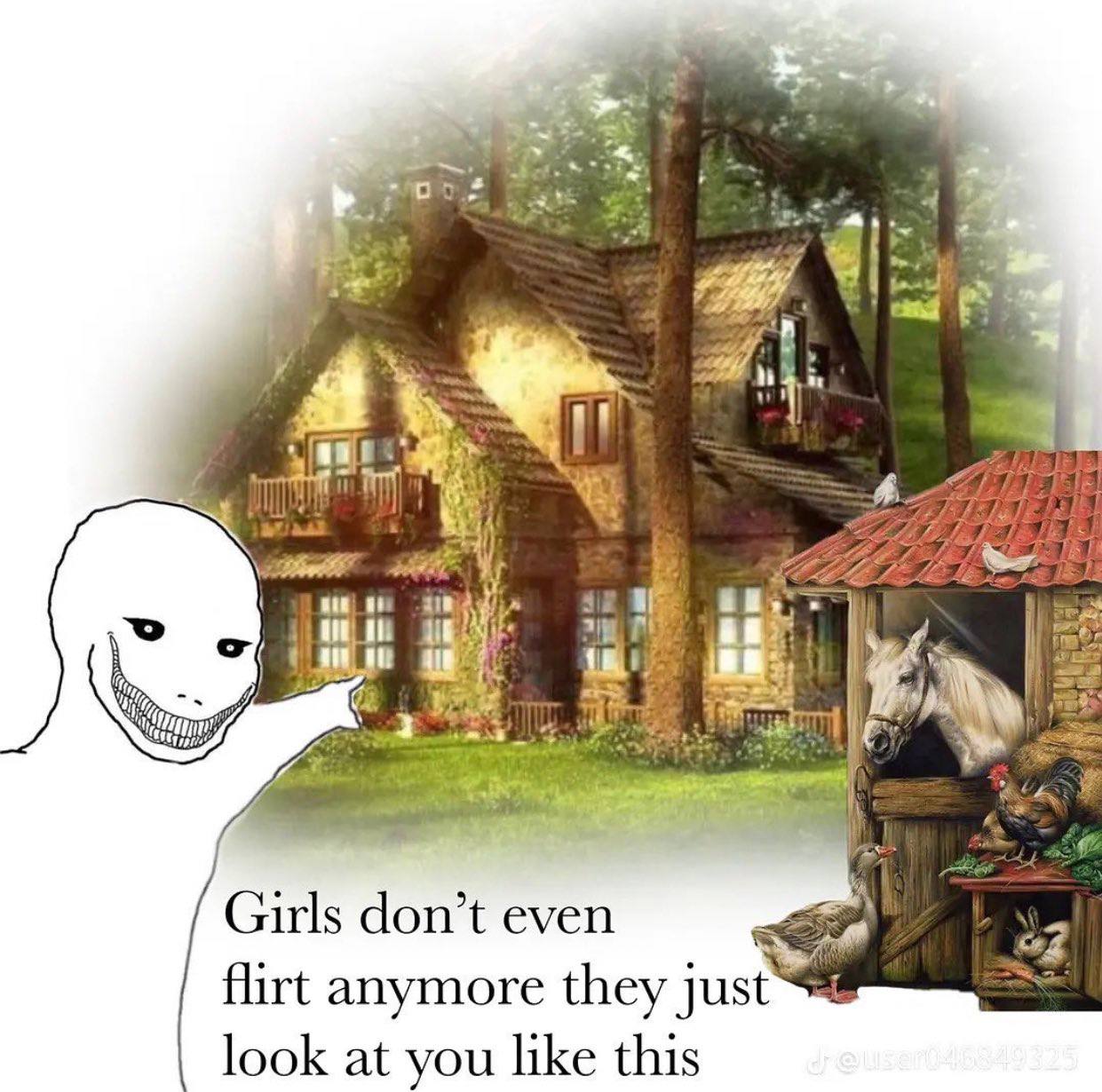 tow coe hes Girls don’t even flirt anymore they just look at you like this