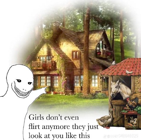tow coe hes Girls don’t even flirt anymore they just look at you like this