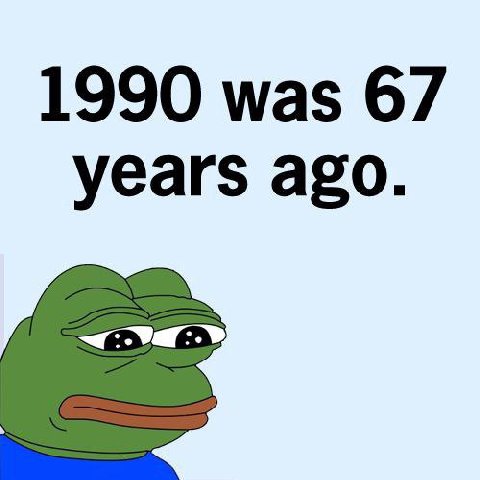 1990 67 years ago.