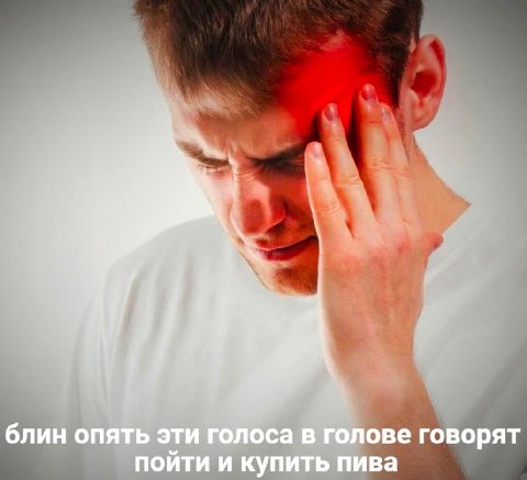 блин опять эти голоса в голове говорят пойти и купить пива